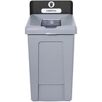 Stager Direct, 33 Gallon Landfill Recycling Station with Lid, Recycle Bin, Exterior Trash Can, Recycling Station Kit, Heavy Duty Premium Plastic, Perfect for Kitchen, Office, Garden, Garage, (N.4)