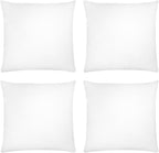Covers & All Premium Rectangle ThrowPillow Inserts with Covers Set of 4, 16 x 24 Inches White, Decorative Cushions for Couch Sofa Home Decor Office Travel UV Resistant Waterproof Soft Cushions Pillows