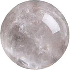 StoneStory Clear Quartz Crystal Sphere Ball with Wood Stand Large Healing Crystals Sphere Sculpture Home Office Decoration Fengshui Meditation Healing 80mm 3.14'' (Clear Quartz, 3.14'')