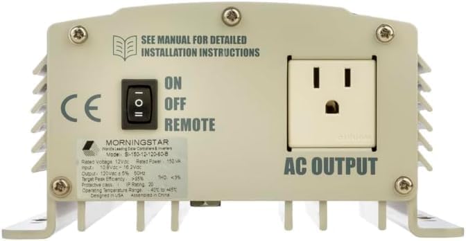 Morningstar SureSine 700W Pure Sine Wave Off-Grid Inverter - 48VDC, 120VAC, 60Hz, Type B AC Terminals (SI-700-48-120-60-B) - DC to AC Converter, Solar/Non-Solar Systems, Bluetooth Mobile Apps