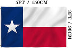 Jayus Double Sided Texas State Flag 3x5 FT Outdoor- 220D Heavy Duty Republic of Texas Flags Banners- Vivid Colors UV Resistant TX Flags with 2 Brass Grommets