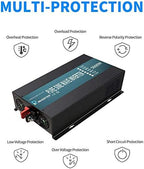WZRELB 5000W 36V 120V Pure Sine Wave Power Inverter with 2 AC Outlets,Car Inverter