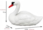 Floating Swan Decoy Pair, for Pond, Lake, & Pool Use, Anchor with Weights or Lawn Decoration, 1 Pair(Single Size 6.29 * 10.23 * 12.99 Inches)