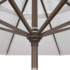 California Umbrella 9' Rd Pacific Trail Series Aluminum Patio Umbrella, Crank Lift, Push Button Tilt, Black Finish, Sunbrella Cabana Regatta fabric
