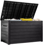 230-Gallon XXL Deck Storage Box Outdoor Patio Container (Graphite)