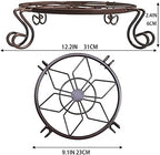 Flower Pot Stand Heavy Duty 2 Pack Planter Holder Indoor Outdoor Home & Garden Decor(Champagne)