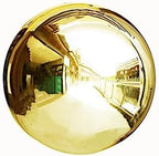 Balsa Circle 16 in Gold Stainless Steel Globe Gazing Reflective Mirror Balls Outdoor Garden Decor Centerpieces Wedding Party Events Reception Home Decorations Modern Ornaments Landscaping Accents