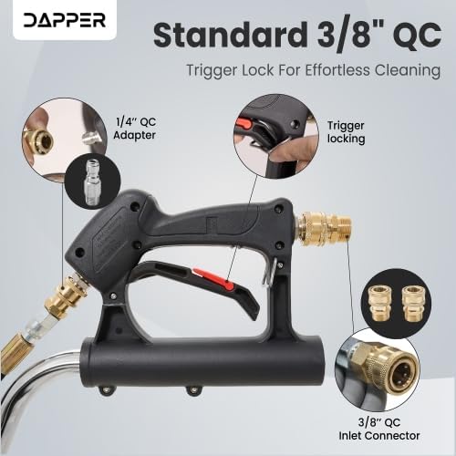 24 in. 4350 PSI Pressure Washer Surface Cleaner with 2 Hose Adapters