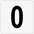 Plastic Overlay - Pool Depth Markers for Pool and Spas - Numeral Numbers # (#0)