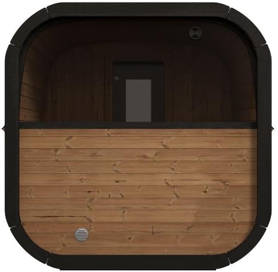 Model CL12GCP, Cube-Series Outdoor Home Sauna Suite Kit, Up to 8 Persons (Sauna Heater and Sauna Stones Included) (Drop 9 WiFi - Gold)