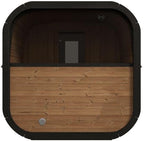 Model CL12GCP, Cube-Series Outdoor Home Sauna Suite Kit, Up to 8 Persons (Sauna Heater and Sauna Stones Included) (Drop 9 WiFi - Glass)