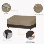 Easy-Going Waterproof Outdoor Couch Cover, Heavy Patio Furniture Sofa Cover Windproof Durable (104Wx40Dx33H inch,Camel/Dark Brown)