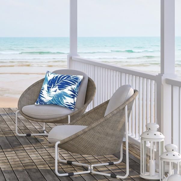 Outdoor Pillow Cover, Outdoor Lumbar Pillow Covers 2PCS Waterproof Pillow Covers 18x18 Inch Home Decor for Furniture Patio Couch Bed Sofa Bedroom