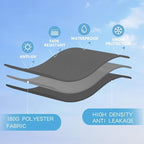 GREEN PARTY 15 ft Rectangle Patio Umbrella with Base Included, Double-Sided Table Umbrella with Crank, Large Outdoor Umbrellas for Patio Poolside Garden Backyard, Smoky Gray