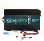 WZRELB Reliable 3000w Pure Sine Wave Solar Power Inverter 24v 110-120v 60hz With LED Display (Black) Solar System (RBP-3000S-LEDblack)