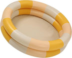 Inflatable Baby Retro Swimming Pool Family Cute Style Thickened Water Pool for Kids Indoor Outdoor Play (Yellow Stripe)