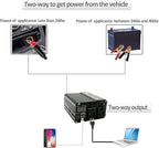 300W Continous Output Power Inverter DC12V to 110V AC Converter 400W Surge with 2 USB Ports and 2 AC Outlets for Road Trip, Camping, RV, Truck, Car, Pickup Truck