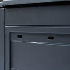 Compost Bin | Garden Composter Bin | Outdoor Composting Box for Backyard Yard Patio Outside | Gray Plastic 23.6" x 23.6" x 28.7" 68.7 Gallon by GeoHome