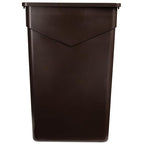 Carlisle FoodService Products 34202369 TrimLine Polyethylene Waste Container, 23 Gallon Capacity, 20" Length x 11" Width x 29.88" Height, Dark Brown (Case of 4)