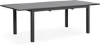 Aluminum Extendable Outdoor Dining Table, 68"-91.5" Adjustable Length Oversized Patio Table for 6-10 People, All-Weather Patio Dining Table with Adjustable Feet for Deck Balcony Garden, Grey