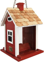 Home Bazaar Holiday Bird House and Feeder Kit, Red