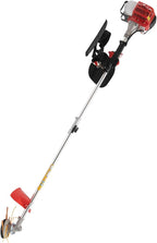 YIYIBYUS 26CC Weed Wacker Eater Gas Powered, 2-Cycle 5.74FT String Trimmer/Edger with Two Blade Heads, Lawn Mower Hedge Trimmer with Rubber Handle & Shoulder Strap