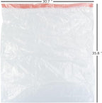 Yuright 30 Gallon Clear Lawn and Leaf Garbage bags with Drawstring, 60 Counts