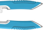FLORA GUARD 6.5-Inch Floral Scissors, Zinc Alloy with Rubber Handle, Toothed Blade for Quick Cutting, Suitable for Flower Placement, Plant Pruning, Rose or Fruit Picking (Blue)