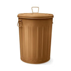 Plexon Large Metal Trash Can with Lid 20 Gallon, Decorative Outdoor Trash Can Heavy Duty Galvanized Metal Bucket with Lid for Garage Workshop Ash Storage Farmhouse, Copper