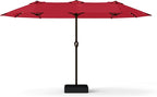 13FT Double Sided Patio Umbrella with LED Lighted