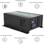 WZRELB 600W 24V 120V Pure Sine Wave Solar Power Inverter with Remote Control Switch