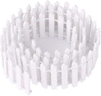 35 Inches Long Miniature Fairy Garden Fence Mini Wood Picket Fence Decorative Fence for Succulent Plant Pot DIY Diorama Project Height 2 inch 4-Pack (White)