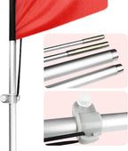 Open Flags for Business, 11FT Windless Flag With Aluminum Alloy Flagpole Kit, Stainless Steel Ground Stake, Portable Bag, Swooper Banner for Commercial Flags