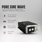 Energizer 1100 Watt 12V to 110v Pure Sine Wave Inverter Dual AC Outlets & USB, Installation Kit Included, Automotive Power for Tools, Camping Essentials & Car Accessories - ETL Approved UL STD 458