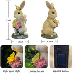 Solar Garden Decor Statues Outdoor, Birthday Gifts for Women Mom Grandma Senior Elder, Ornament for Balcony, Garden, Patio, Yard, Lawn
