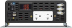WZRELB Pure Sine Wave Power Inverter 5000W 12VDC to 120VAC 10KW Peak Dual AC Outlets 2× 2.4A USB Port &Hardwire Terminal with 16ft Remote Conrtol Off-Grid Solar Converter RV Trucks (VC500012U5WD-1)