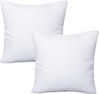 OKBA Throw Pillows Insert Set of 2, with 100% Cotton Cover, Bed and Couch - Indoor Hotel Decorative Pillows, 26x26 in White Pillows Inserts