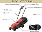 110V 1200W Electric Lawn Mower Hand Push Gardening Grass Trimmer Weeding Machine
