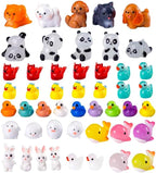 50 Pcs Mini Resin Animals Figures - Land & Sea Creatures Set for Fairy Garden Decor, Miniature Landscape Ornaments Collection