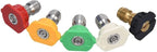 DUSICHIN DUS-025 Pressure Washer Spray Nozzle Tips Multiple Degrees, 1/4 INCH 2.5 GPM