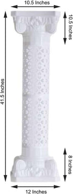 Efavormart 4 Pillars/Set Venetian Roman Wedding Columns Holds Flower Plates 41" Tall(Height Adjustable)