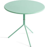 Minimalist Design 31.5 Inch Diameter Round Metal Patio Table, Bistro Table, Dining Table, Suitable for Indoor and Outdoor Cafes and Restaurants (Seaglass Green)