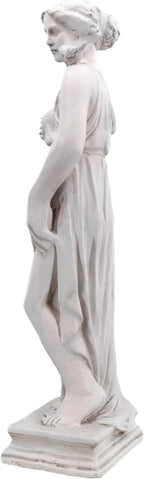 Outdoor Garden Statue Nymph Sculpture Goddess of Greek Mythology Roman Style Outdoor Patio Yard Lawn Porch Decor 32 Inch Ivory