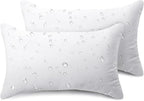 Phantoscope Pack of 2 Premium Outdoor Pillow Inserts, Dual Usage Waterproof Throw Pillows No Cover Needed, Decorative Couch Sham Cushion Stuffer Patio Couch Tent, White 12 x 20 Inches