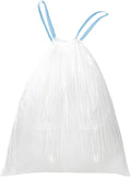 4 Gallon Trash Bags Drawstring, 4 Gal Small Garbage Bags for Home & Office (Pack of 73), 43x46cm, 4.6g/pcs, Unscented, White