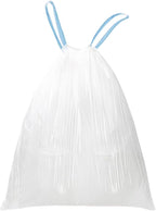 4 Gallon Trash Bags Drawstring, 4 Gal Small Garbage Bags for Home & Office (Pack of 73), 43x46cm, 4.6g/pcs, Unscented, White