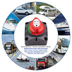 Marine Battery Disconnect Switch - Premium On-Off Position Master Cut Off - 6V 12V 24V 48V - Battery for Boat, ATV, RV, UTV, Heavy Duty Waterproof Isolator Switch, 275/1250 Amps (1-2-1&2-Off)