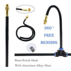 32.8FT/10M 1/4 Inch Tubing Drip Irrigation System Kit Automatic Garden Irrigation Equipment Adjustable Quick Connector Watering Misting for Outdoor Yard Lawn Raised Bed Greenhouse