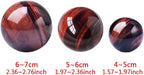 6-7CM/2.36-2.76inch Natural Crystal Red Tiger Eye Ball Quartz Massage Polished Spheres Reiki Healing Exquisite Room Decor Rock Ball Souvenirs Gift(Red Tige Eye, 60-70mm)