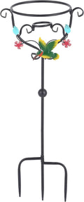 Hummingbird Gazing Globe Stand - 31.1" Metal Display with 3 Prongs Base for 10" Black Glass Balls - Outdoor Garden Yard Courtyard Lawn